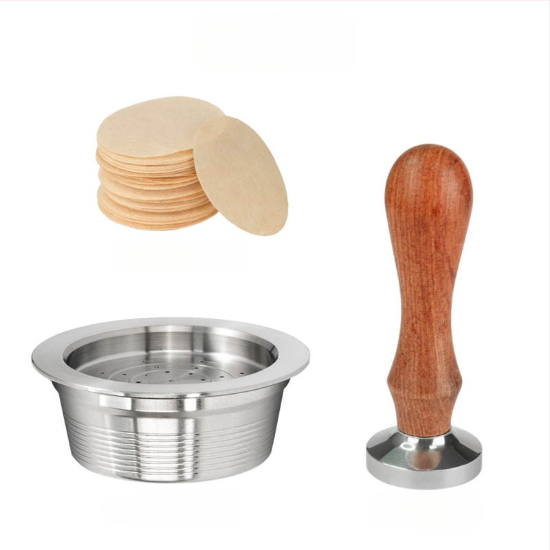 Nerūsējošā tērauda kafijas filtrs ar filtrēšanas papīra komplektu, saderīgs ar Lavazza Mio kafijas automātu