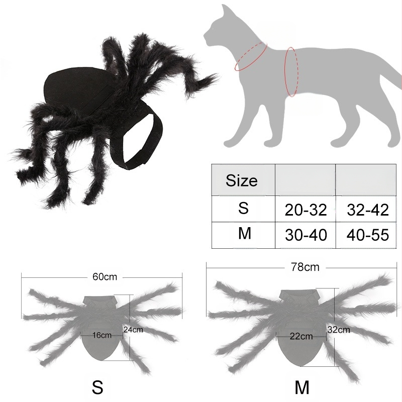 Halloween kostiumas naminiams gyvūnams: transformacija į vorą šunims ir katėms; Medžiaga: Kita; Kategorija: Naminių gyvūnų drabužiai; Lytis: Visuotinai; IP licencija: Ne