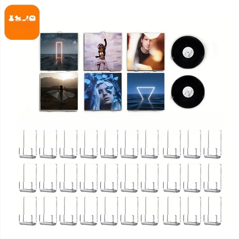 Raft acrilic montat pe perete pentru afișarea albume — Jane Man, dintr-o singură bucată, în formă de L, tăiere cu laser, carcasă acrilică