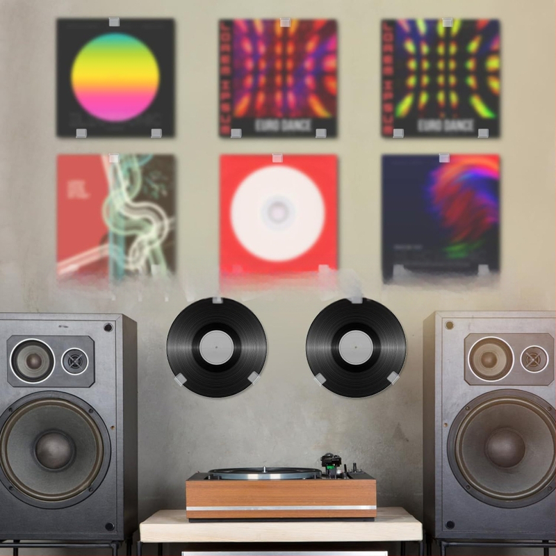 Raft acrilic montat pe perete pentru afișarea albume — Jane Man, dintr-o singură bucată, în formă de L, tăiere cu laser, carcasă acrilică