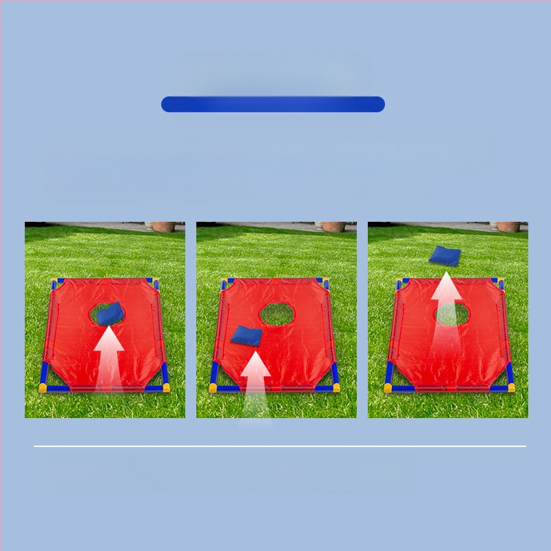 Комплект за хвърляне на пясъчни торбички с вътрешна стойка (пластмасов, за деца 0–3 г.)