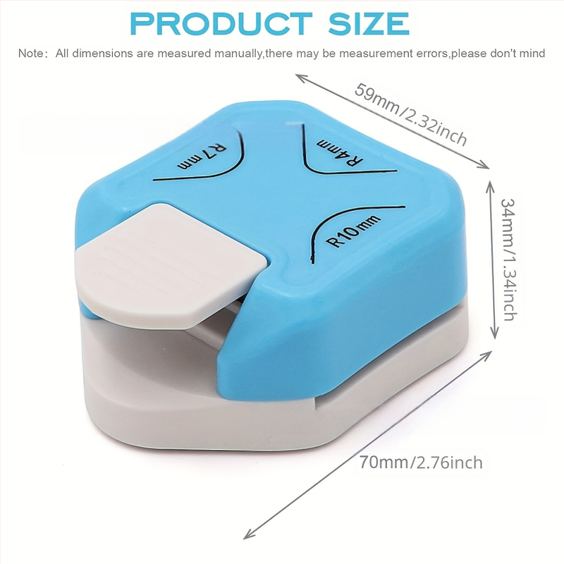 Tăietor pentru colțuri rotunde și tăietor înclinat, modele R4/R7/R10, din plastic