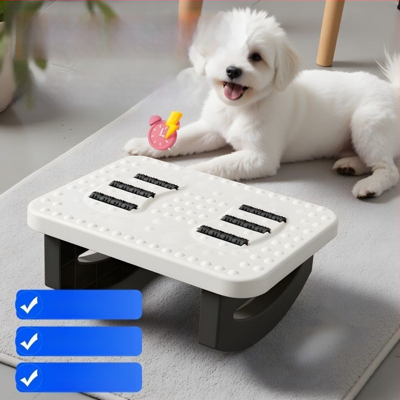 Υποπόδιο ποδιού κάτω από το γραφείο — εργονομικό πλαστικό υποπόδιο, απλός μοντέρνος σχεδιασμός, μη αναδιπλώνεται, χωρίς εξατομίκευση