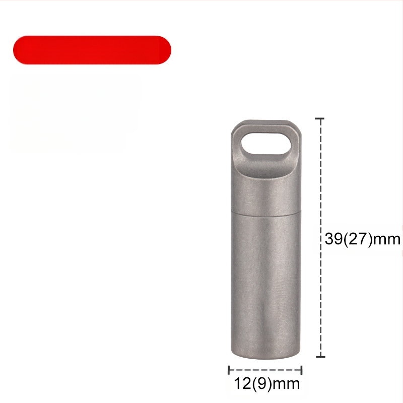 Tiartisan tiszta titánból készült zárt orvosi tároló – kültéri túléléshez és EDC-hez