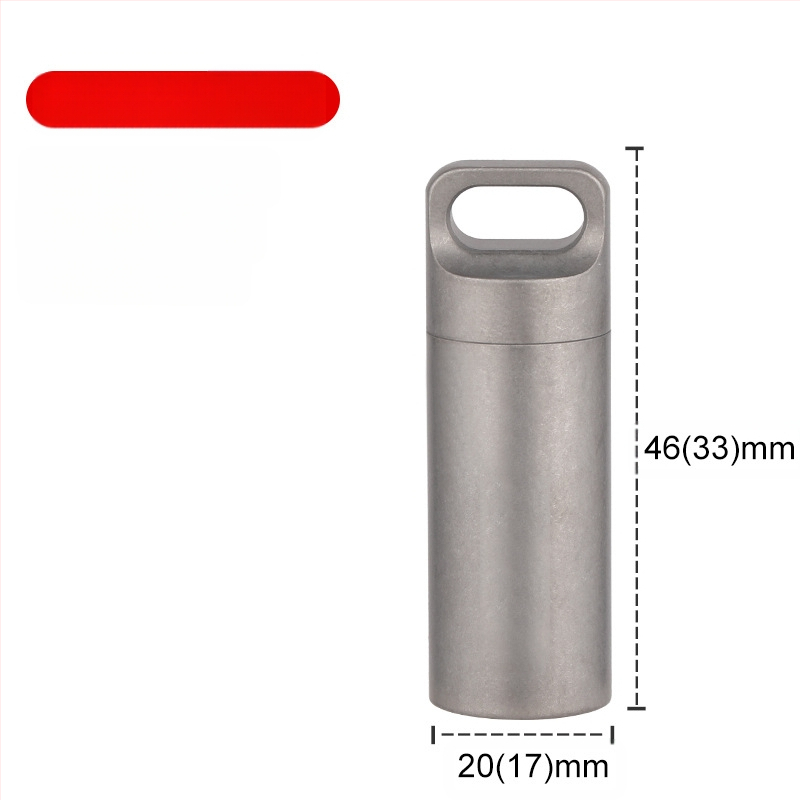 Tiartisan tiszta titánból készült zárt orvosi tároló – kültéri túléléshez és EDC-hez