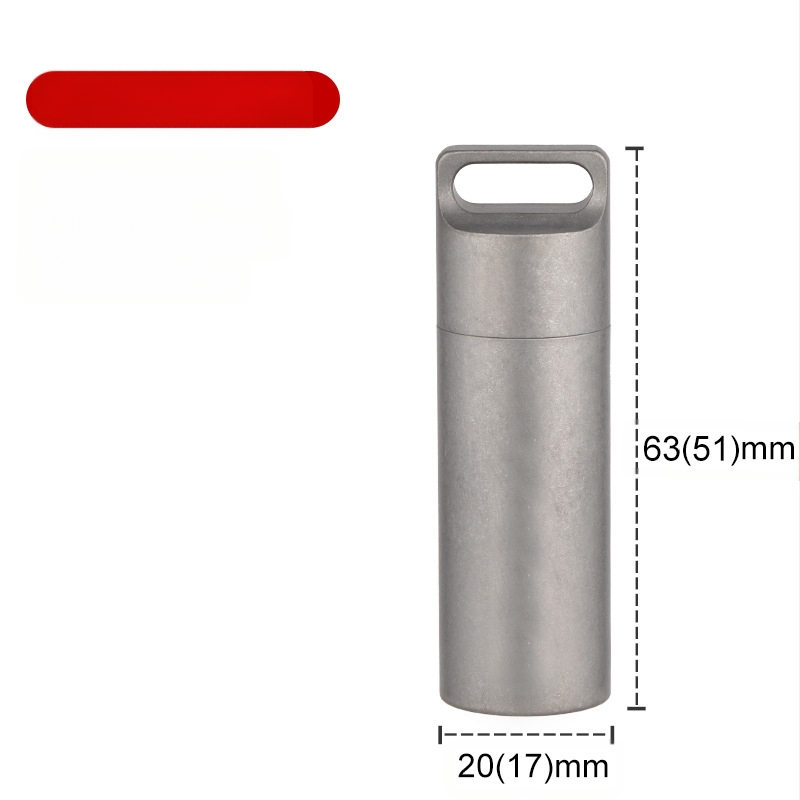 Tiartisan tiszta titánból készült zárt orvosi tároló – kültéri túléléshez és EDC-hez