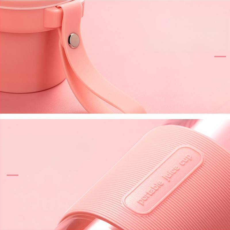 Vezeték nélküli mini gyümölcslé készítő pohár, 50W, négy pengével, beépített akkumulátor, automatikus tisztítás, élelmiszer-minőségű PC műanyag