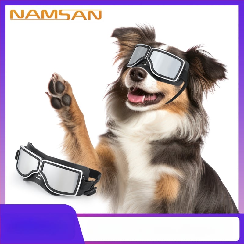 NAMSAN kutya szemüveg, PC+TPU, brit stílus, szélálló és UV-védett