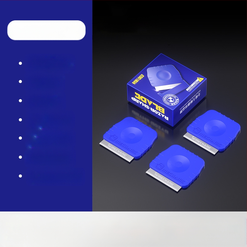 Tālruņa ekrāna demontāžas rīks 003 – skrāpers ar asmeni, pacēlāja stienis, demontāžas instruments