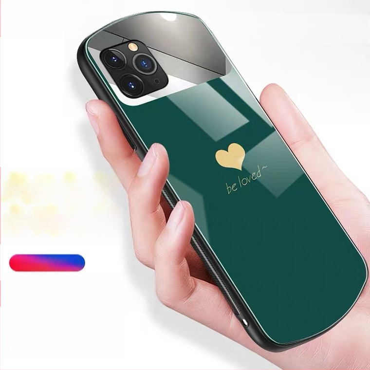 Πλάτη θήκης για iPhone 12/XR με οβάλ καθρέφτη μακιγιάς, TPU+PC, βαμμένη, με δυνατότητα προσαρμογής