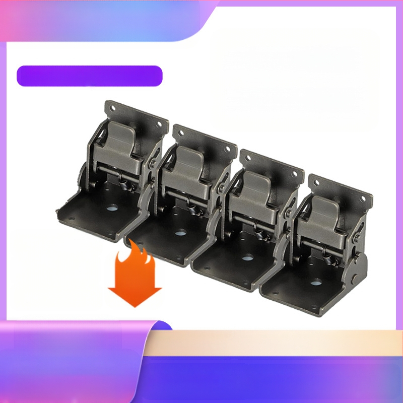 Sklopivi šarnir za spoj nožnog stola od željeza, 90° samouzlakavajući, moderni minimalistički stil (Materijal: Željezo; Obrada: Elektroplakiranje; Tip: Sklopivi šarnir)