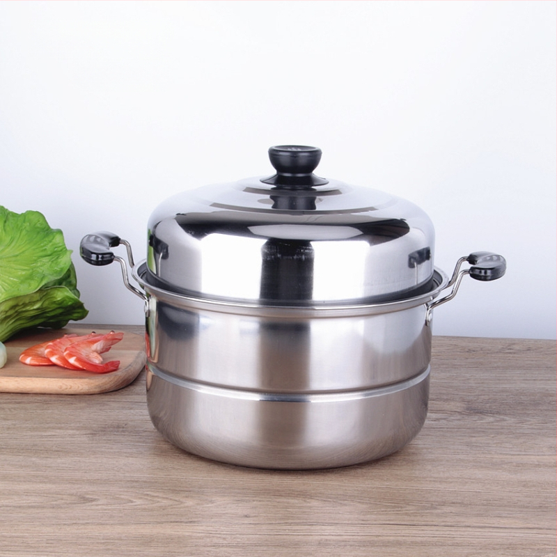 Nehrđajući čelični četverostruki parovnik s jednim dnom i poklopcem od nehrđajućeg čelika