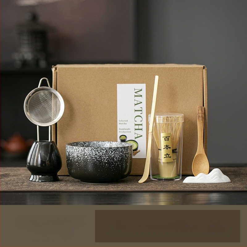 Sedmodijelni bambus set za čajnu ceremoniju u poklon kutiji s logom - Dodaci za ceremoniju čaja, kineski stil