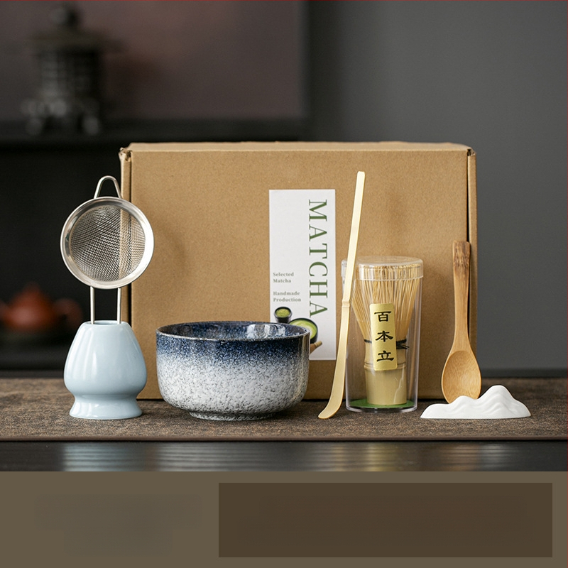 Sedmodijelni bambus set za čajnu ceremoniju u poklon kutiji s logom - Dodaci za ceremoniju čaja, kineski stil