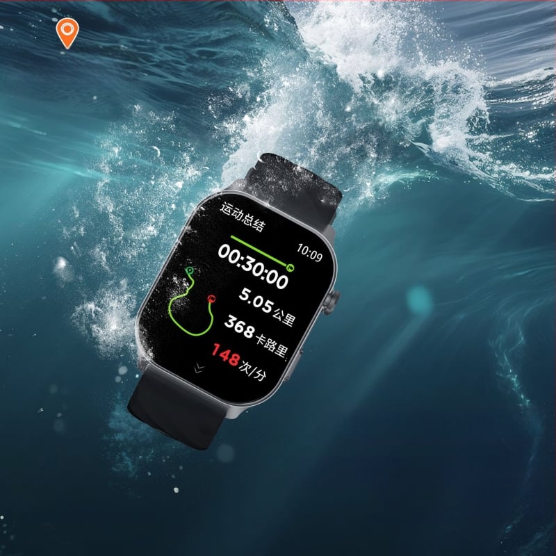 LC211 GPS Smartwatch με δυναμικό έλεγχο καρδιακού ρυθμού, παρακολούθηση ύπνου και ανίχνευση οξυγόνου στο αίμα, αδιάβροχο για κολύμβηση
