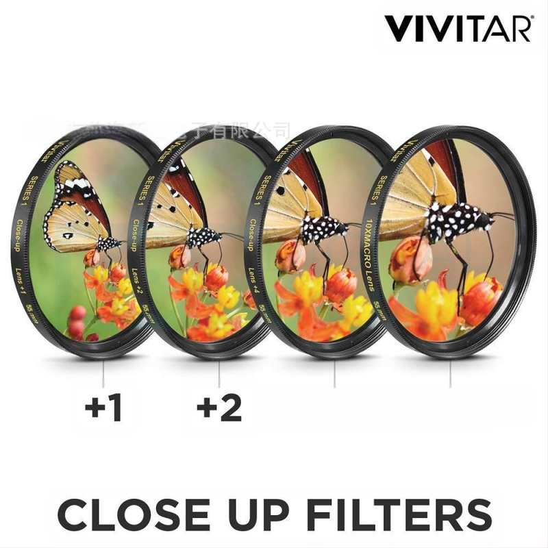 DSLR objektīva filtru komplekts, 15-in-1; 0,45x platleņķa; makro tuvplāna objektīvs; daudzslāņu UV pārklājums; saderīgs ar bajonetu diametriem 52–82 mm