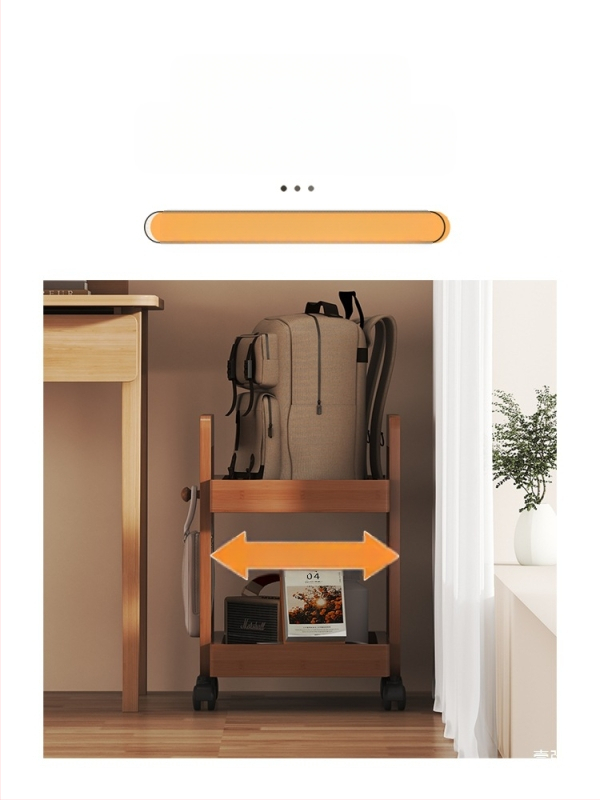 Hordozható 3-rétegű teáskocsi tealevél-tárolóval, padlóra álló, utazáshoz