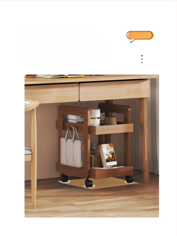 Hordozható 3-rétegű teáskocsi tealevél-tárolóval, padlóra álló, utazáshoz