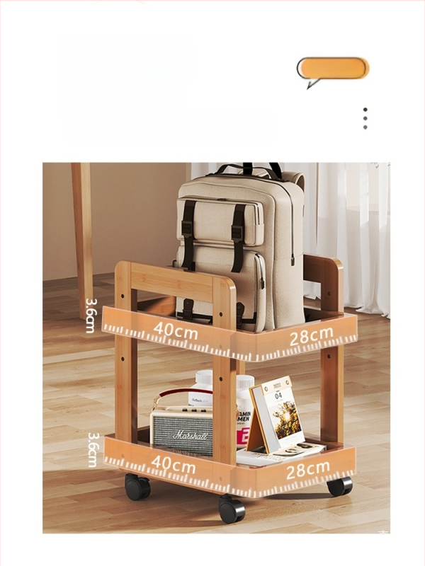 Hordozható 3-rétegű teáskocsi tealevél-tárolóval, padlóra álló, utazáshoz