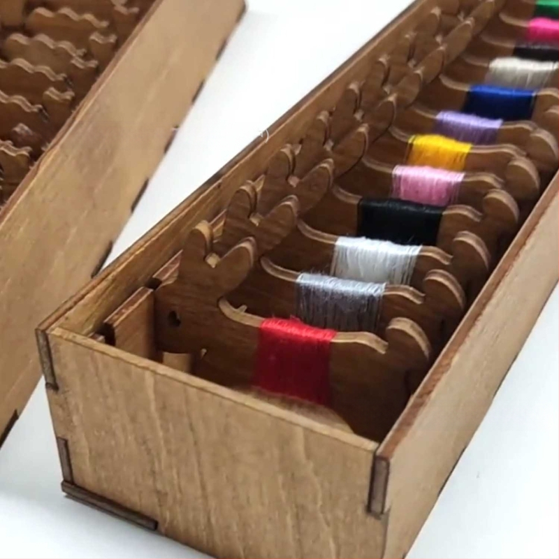 Koka dzīvnieku diegu rullīšu komplekts - Basswood, SZ000452, Yizidao, Amerikas stila dekoratīvs priekšmets