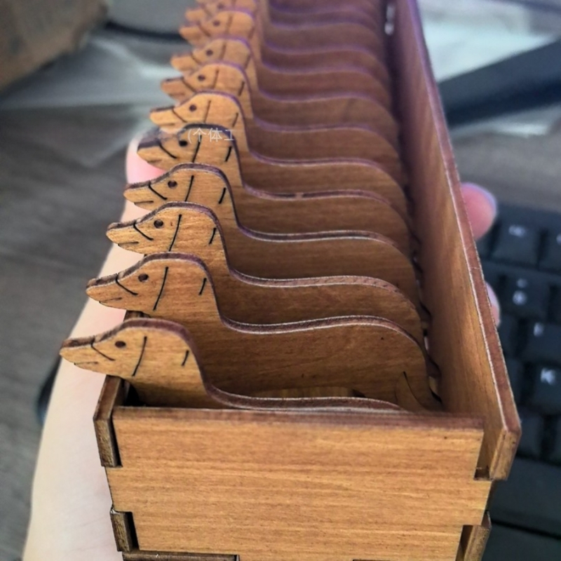 Koka dzīvnieku diegu rullīšu komplekts - Basswood, SZ000452, Yizidao, Amerikas stila dekoratīvs priekšmets