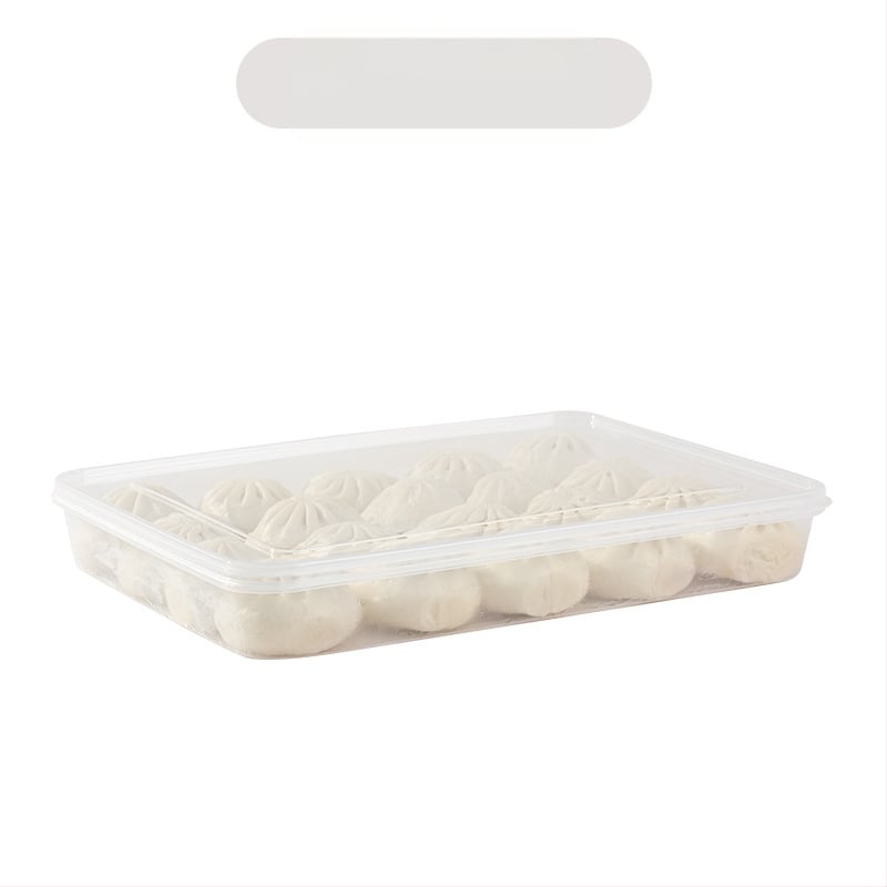 Knedļu saldēšanas kaste ar vāku – pārtikas kvalitātes plastmasa, uzglabāšanai