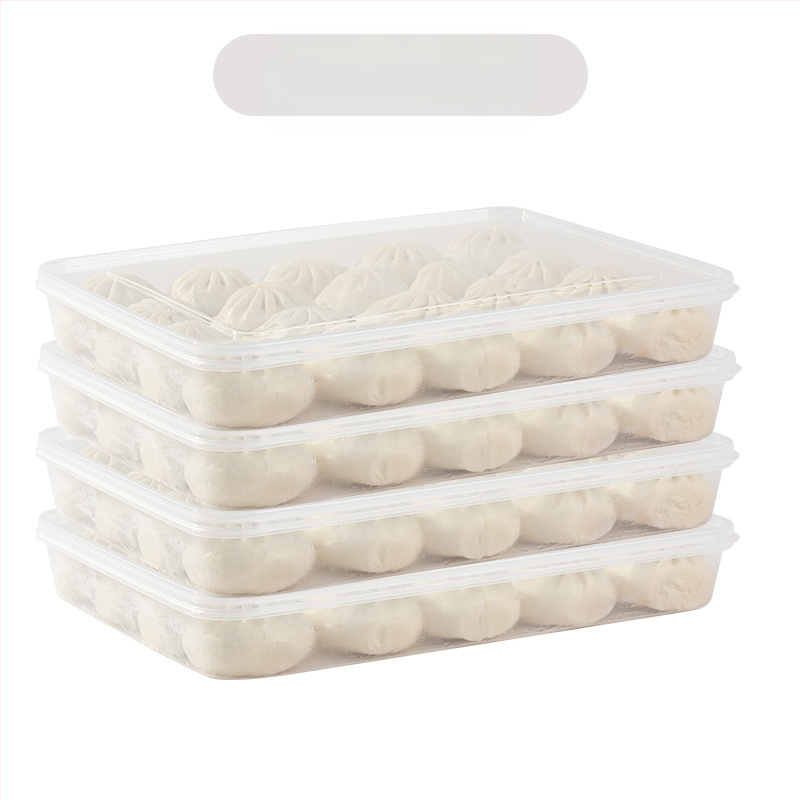 Knedļu saldēšanas kaste ar vāku – pārtikas kvalitātes plastmasa, uzglabāšanai