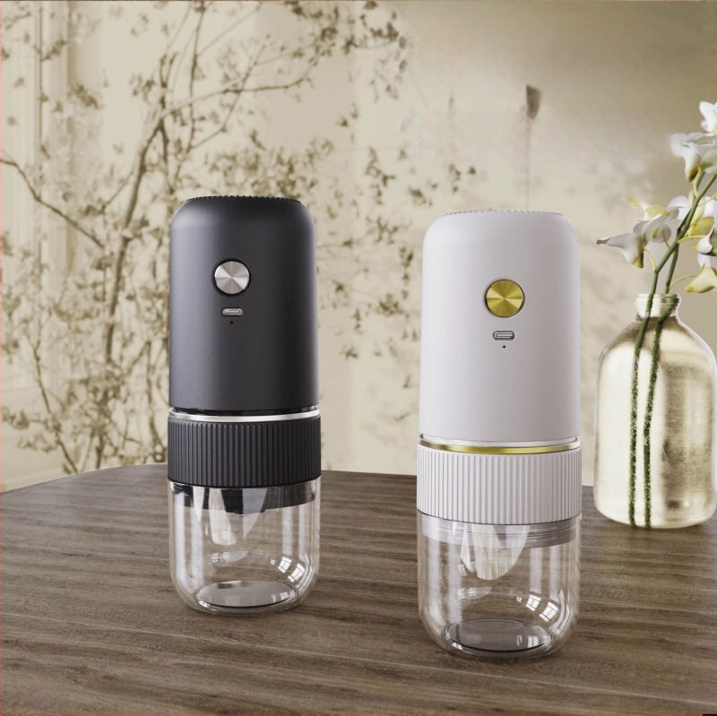 Măcinător electric de cafea pentru uz casnic, compact, reîncărcabil, corp din plastic, greutate 0,5 kg