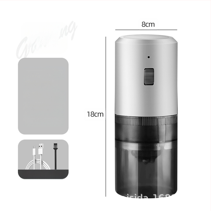 Măcinător electric de cafea pentru uz casnic, compact, reîncărcabil, corp din plastic, greutate 0,5 kg