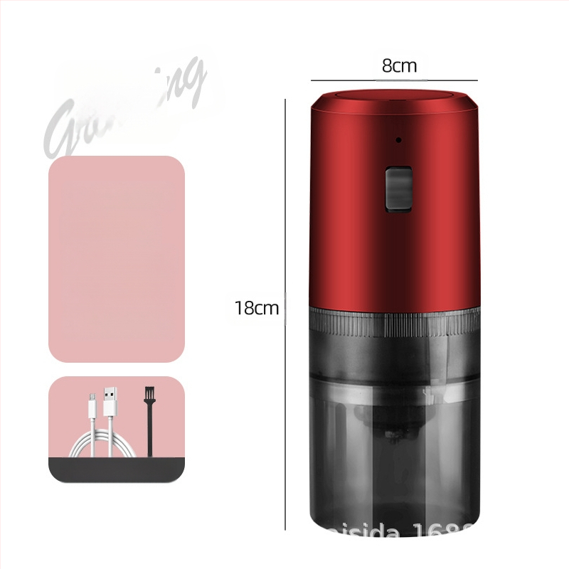 Măcinător electric de cafea pentru uz casnic, compact, reîncărcabil, corp din plastic, greutate 0,5 kg