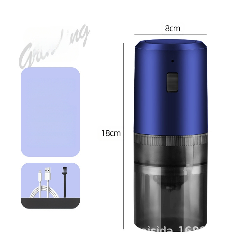 Măcinător electric de cafea pentru uz casnic, compact, reîncărcabil, corp din plastic, greutate 0,5 kg