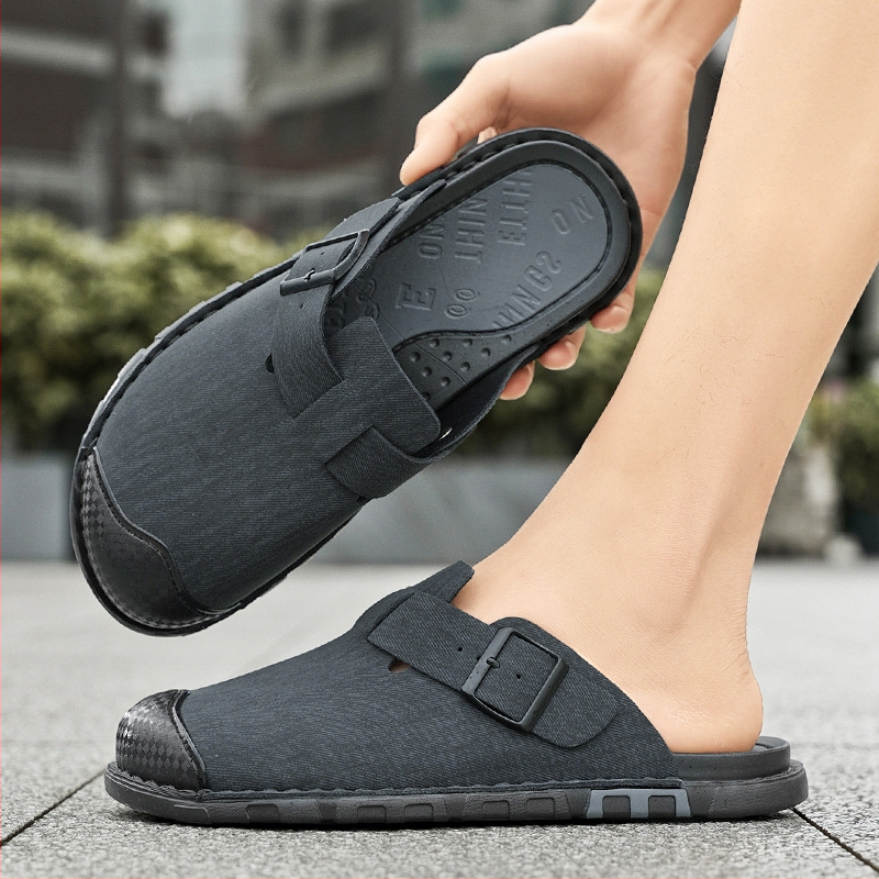 Muške sandale s otvorenom prstom, svakodnevni stil, prozračne i protuklizne, slip-on dizajn, gornji materijal: Super vlakno, đon: PU