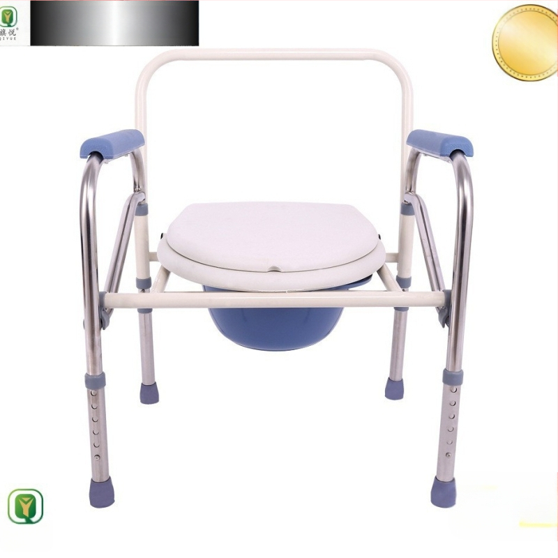 Qiyue Sulankstomos nerūdijančio plieno tualeto kėdė senjorams ir neįgaliesiems, Daugiafunkcinis, Su spausdintu logotipu, Pritaikomas