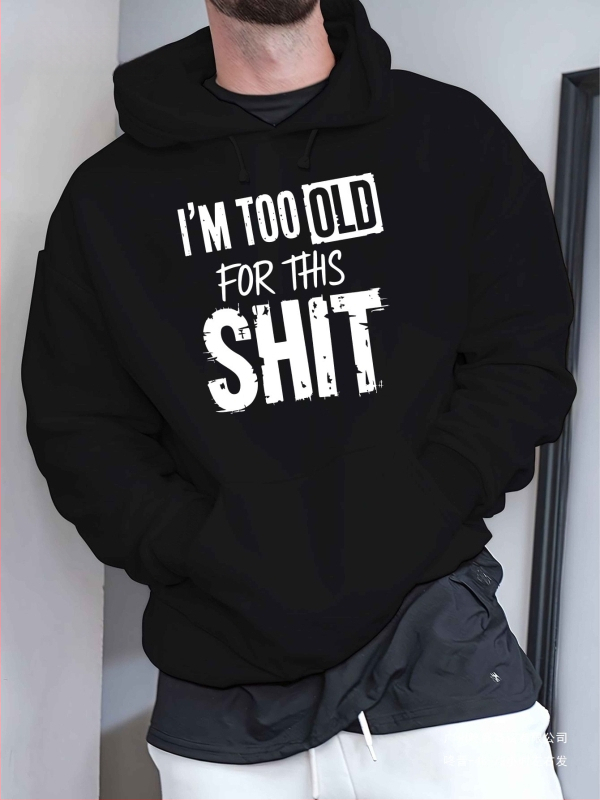 Φούτερ με κουκούλα σε κορεατικό στυλ, εκτύπωση με σύνθημα, μακριές μανίκια, χαλαρή γραμμή, πολυεστερικό ύφασμα