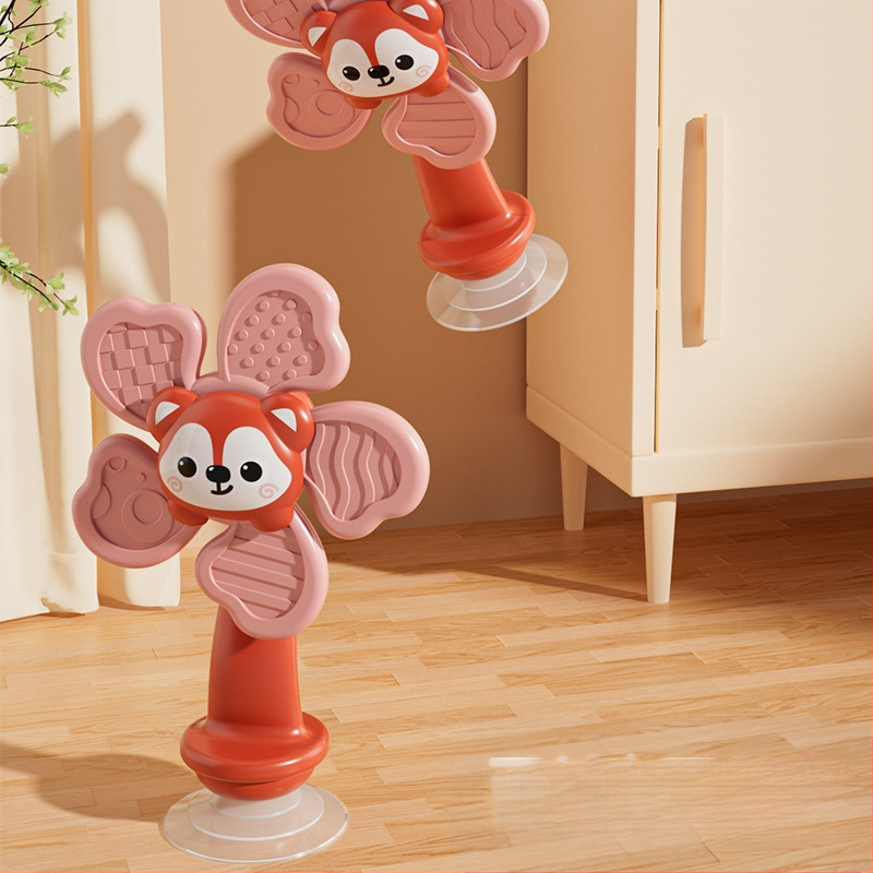 Παιχνίδι με βεντούζα για μωρά – περιστρεφόμενο λουλούδι, πλαστικό, για 0–3 ετών, βοηθά στη δύναμη του χεριού με άσκηση κράτησης, και αναπτύσσει τον συντονισμό ματιού-χεριού, αισθητηριακή ανάπτυξη και λεπτή κινητικότητα