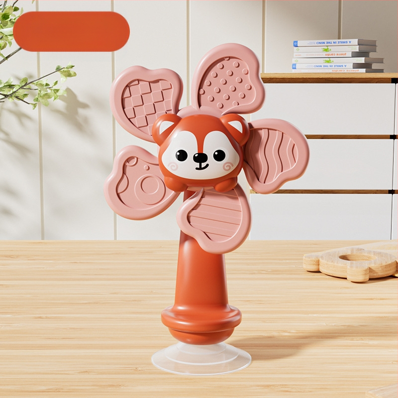 Παιχνίδι με βεντούζα για μωρά – περιστρεφόμενο λουλούδι, πλαστικό, για 0–3 ετών, βοηθά στη δύναμη του χεριού με άσκηση κράτησης, και αναπτύσσει τον συντονισμό ματιού-χεριού, αισθητηριακή ανάπτυξη και λεπτή κινητικότητα