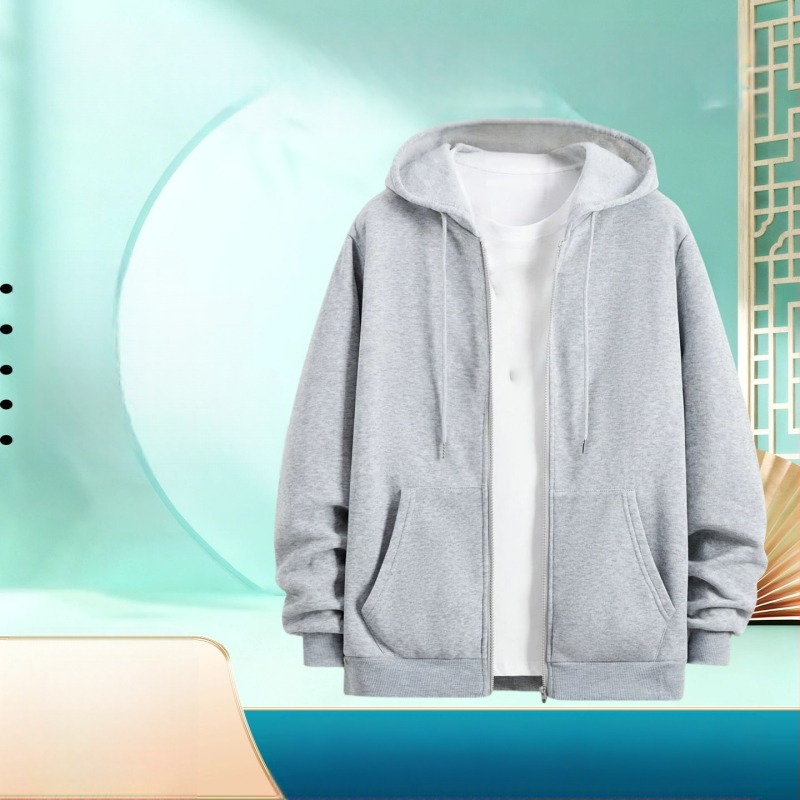 Ανδρικό φούτερ με κουκούλα από μίγμα βαμβακερού, χαλαρή γραμμή, μεσαίο πάχος, 3D τσέπη τύπου patch, προσαρμόσιμο από εικόνες και δείγματα