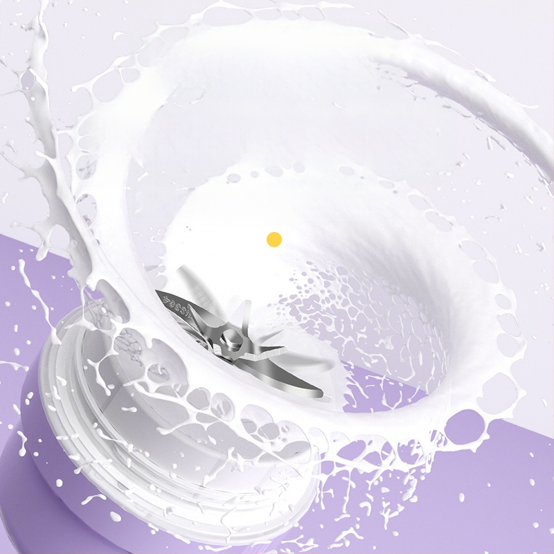 Beépített akkumulátorral rendelkező hordozható rozsdamentes acél gyümölcsprés, 60W, 22001 RPM+, 5+ pengével, belső tartály 304-es acélból, szigetelt