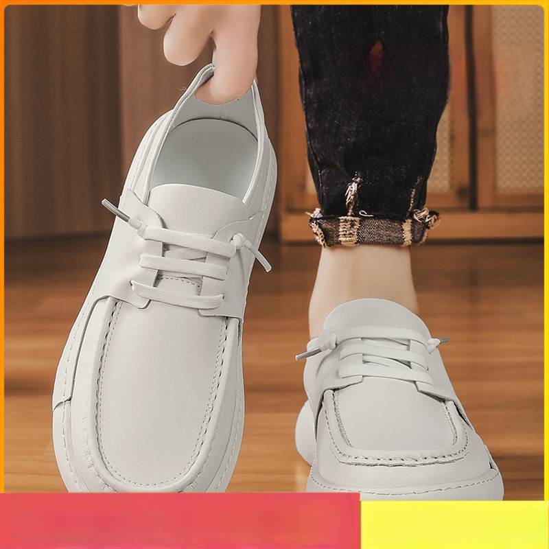 Vastag talpú férfi cipő - mindennapi viselet, mikroszálas felsőrész, gumírozott talp, kerek orr, alacsony sarok 1–3 cm