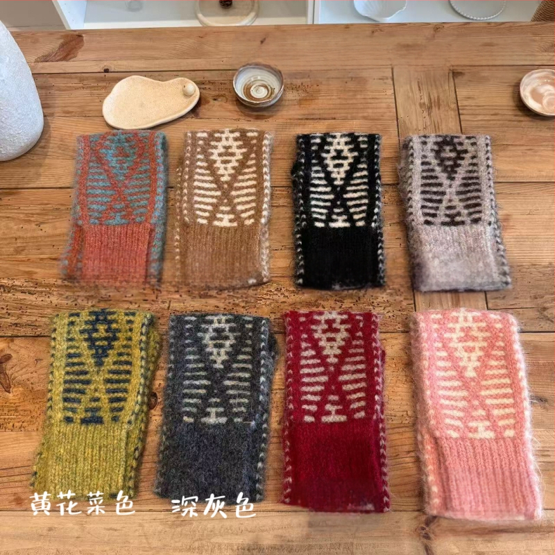 Φουλάρι από μαλλί-μίγμα, πλεκτό warp-knit, για χειμώνα, ζεστασιά, μινιμαλιστικό στυλ