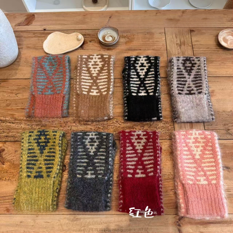 Φουλάρι από μαλλί-μίγμα, πλεκτό warp-knit, για χειμώνα, ζεστασιά, μινιμαλιστικό στυλ