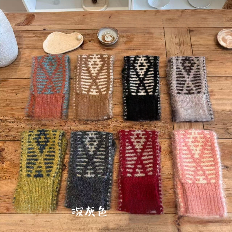 Φουλάρι από μαλλί-μίγμα, πλεκτό warp-knit, για χειμώνα, ζεστασιά, μινιμαλιστικό στυλ