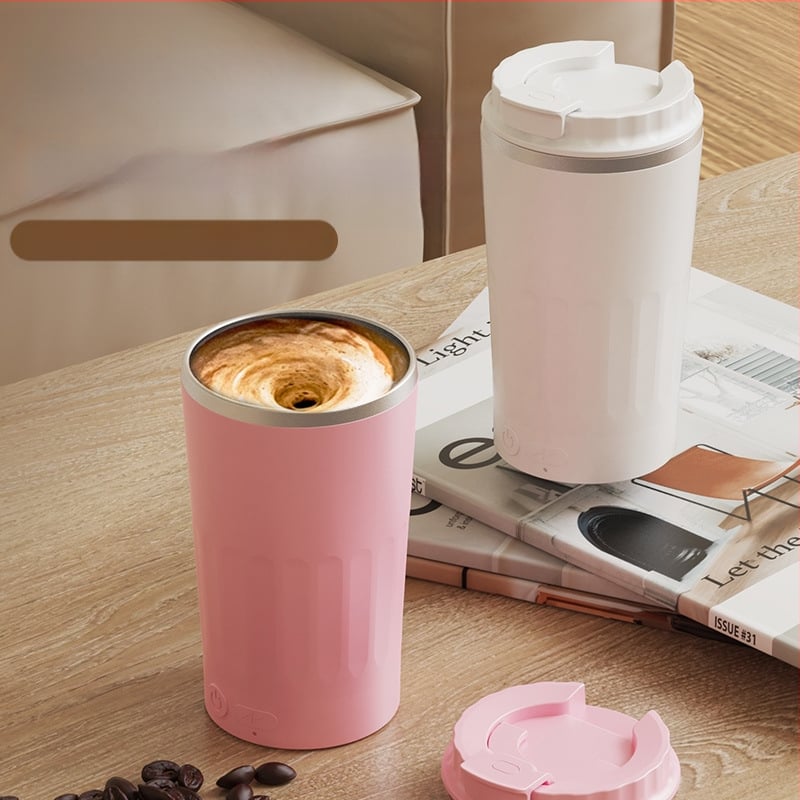 Неръждаема стомана чаша за кафе със самобъркване и магнит, презареждаща, преносима, модел MY-304, минималистичен стил