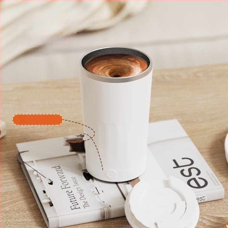 Неръждаема стомана чаша за кафе със самобъркване и магнит, презареждаща, преносима, модел MY-304, минималистичен стил