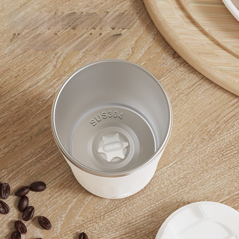 Неръждаема стомана чаша за кафе със самобъркване и магнит, презареждаща, преносима, модел MY-304, минималистичен стил