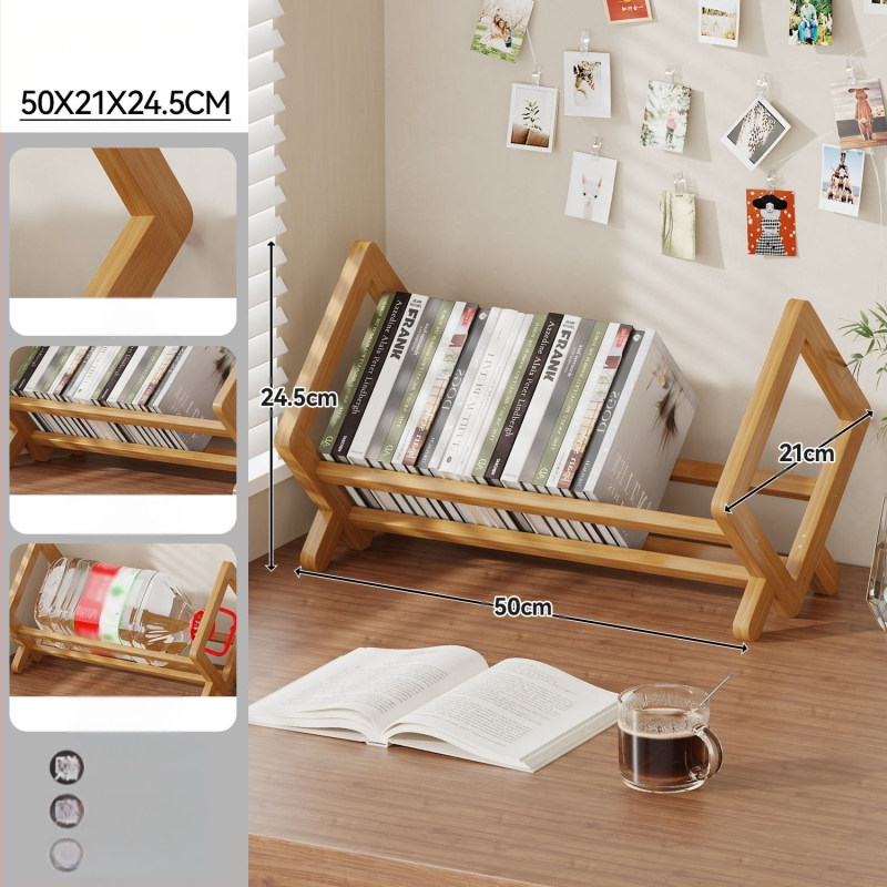 Stolni ormar za knjige, Nanmu bambus, moderni minimalistički stil, uredski organizator, Bambusova površina