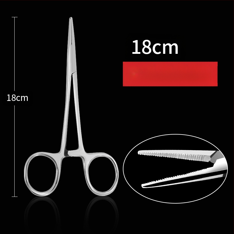 Rozsdamentes acél hemostaták tűfogóval, egyenes és görbült fejjel — Modell qwt-689
