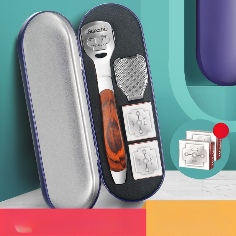 Σετ εργαλείων περιποίησης ποδιών για αφαίρεση νεκρού δέρματος και κακών, κατασκευασμένο από πλαστικό και ανοξείδωτο ατσάλι, σχήμα: πένσες αυλακώσεων νυχιών, κατάλληλο για παιδιά