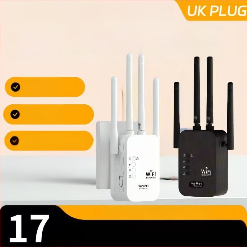 WiFi повторител, обхват 10 м, 802.11n, скорост 300m, захранване 100-240V