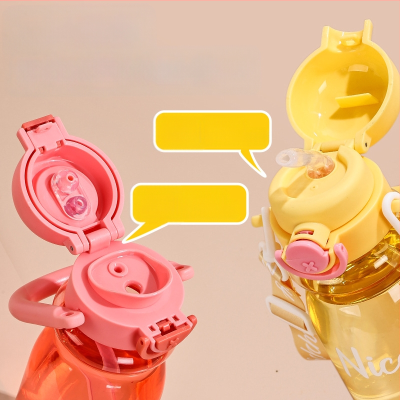 Leiqin dječja boca za vodu sa slamkom, slatkog stila, PC+PP, 169 g, Artikl 211